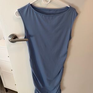 Elegant Blue Sleeveless Dress